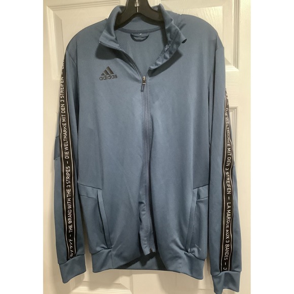 adidas Other - Adidas Original The Brand With The 3 Stripes Blue Jacket Mens Size Small